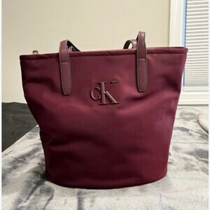 Calvin Klein Deep Red Tote Bag